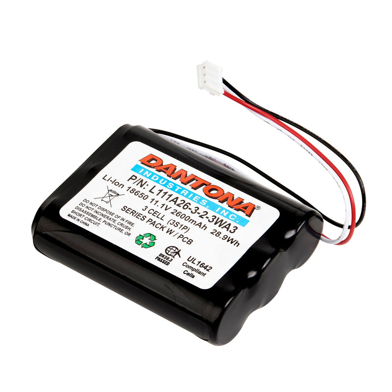 LI-ION Battery Pack 11.1 volt 2600 mah 3S1P rechargeable